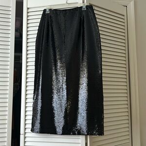 Elie Tahari gorgeous sequined black skirt new sz 10 Ret $345